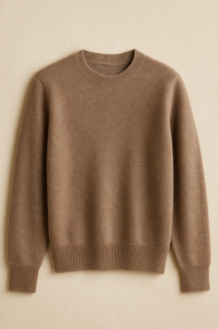 Pull taupe en cashemere Klarkifou