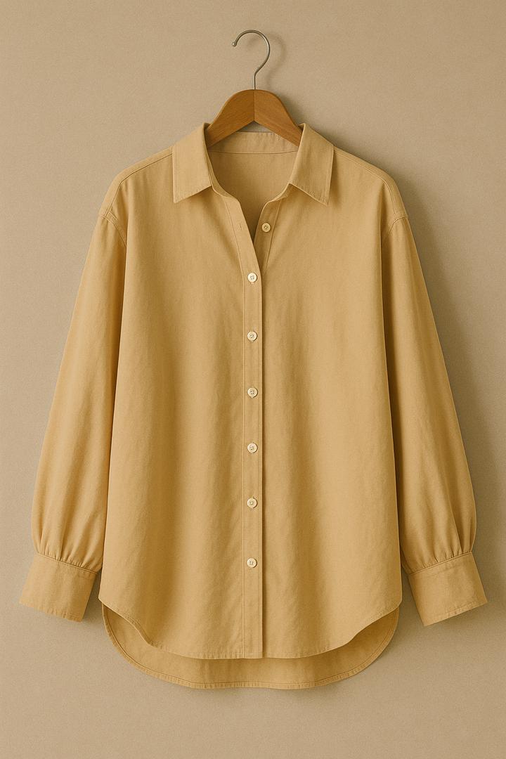 Chemise taupe en cotton Klarkifou